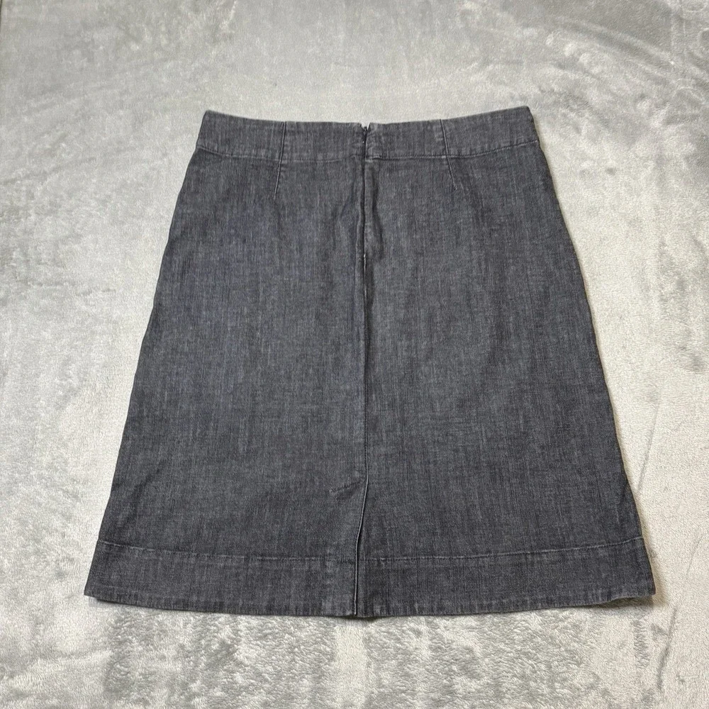 VTG Y2K Nie + Zoe Cross‎ Stripe All Denim Skirt Size 6 Grunge Goth Indie